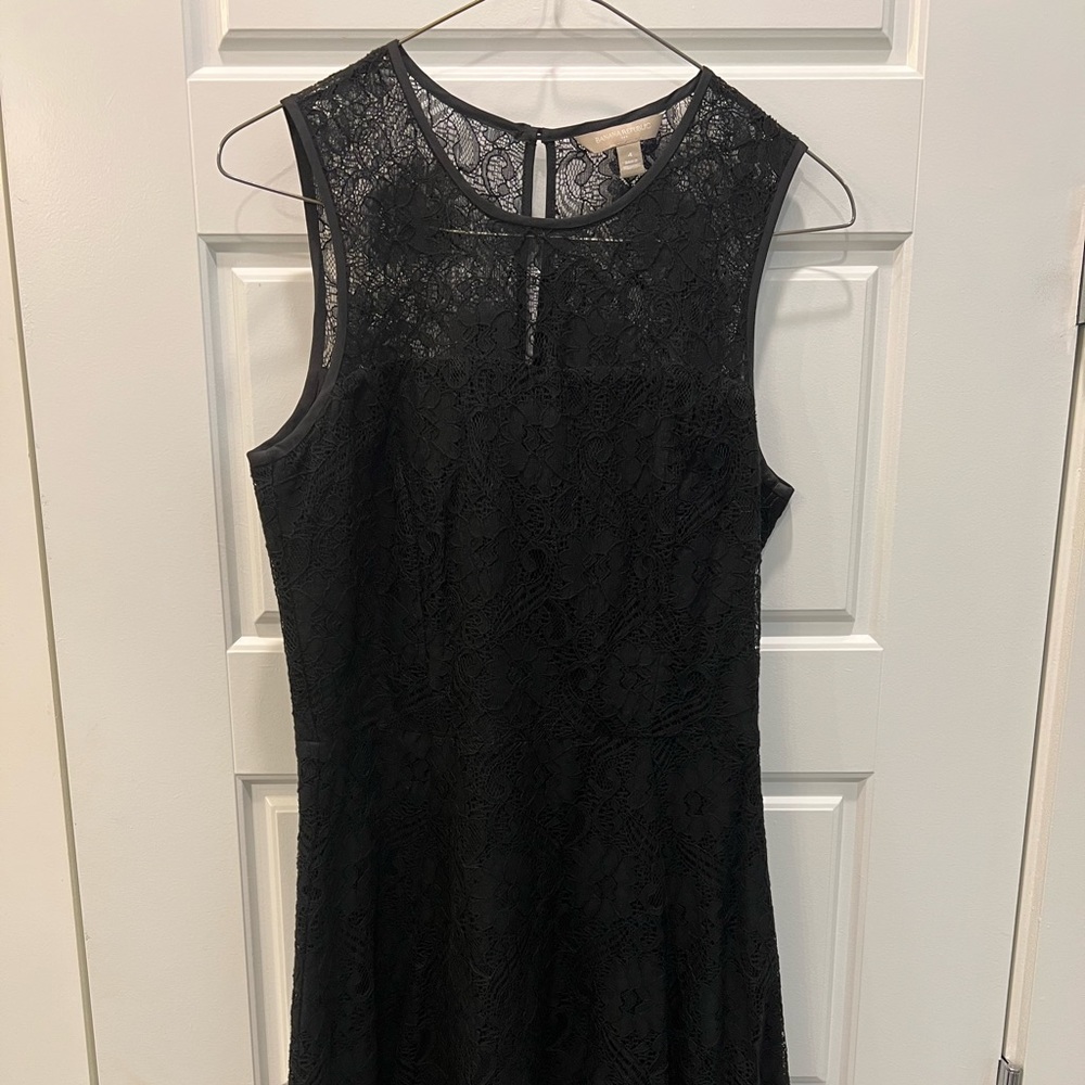 Banana Republic black lace dress.